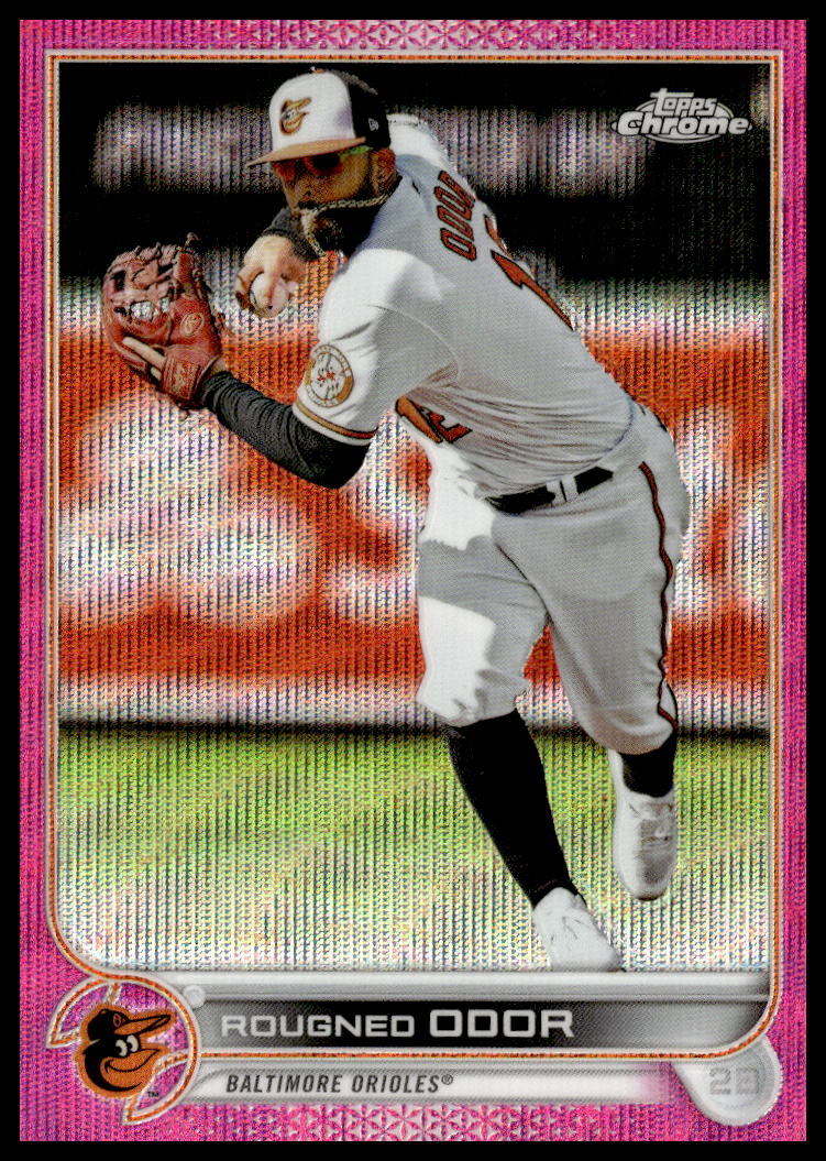 2022 Topps Chrome Update Rougned Odor Pink Wave Refractor #USC152 (Front)