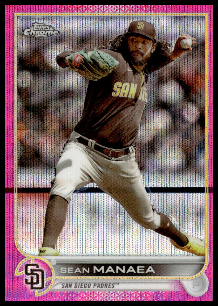 2022 Topps Chrome Update Sean Manaea Pink Wave Refractor #USC30 (Front)