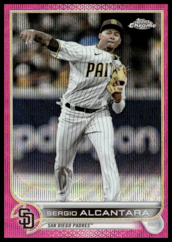 2022 Topps Chrome Update Sergio Alcantara Pink Wave Refractor #USC162 (Front)