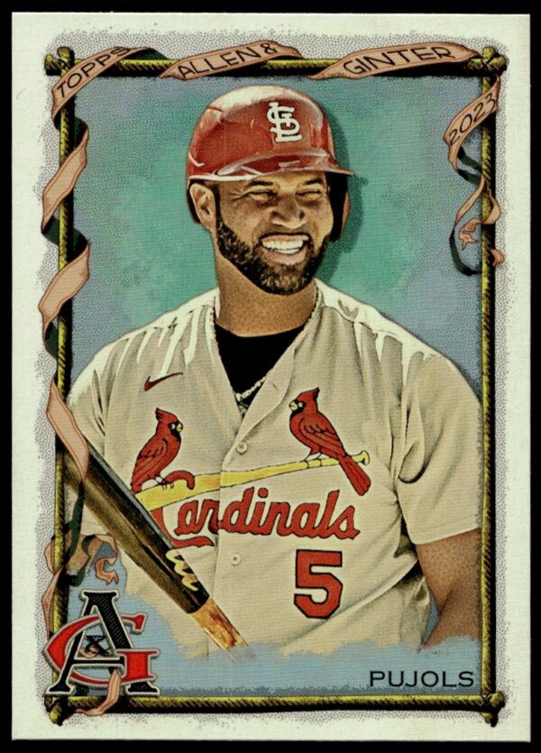 2023 Topps Allen & Ginter Albert Pujols Silver Portrait #128 (Front)