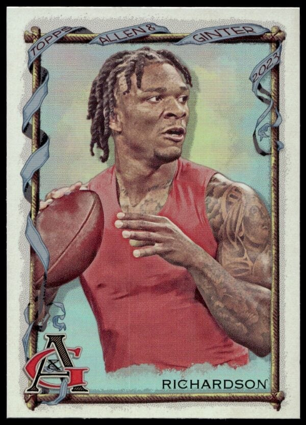 2023 Topps Allen & Ginter Anthony Richardson Silver Portrait #107 (Front)