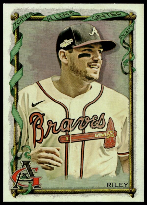 2023 Topps Allen & Ginter Austin Riley Silver Portrait #74 (Front)