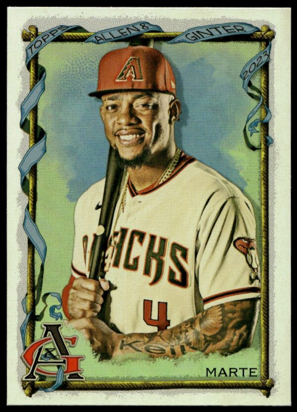 2023 Topps Allen & Ginter Ketel Marte Silver Portrait #170 (Front)