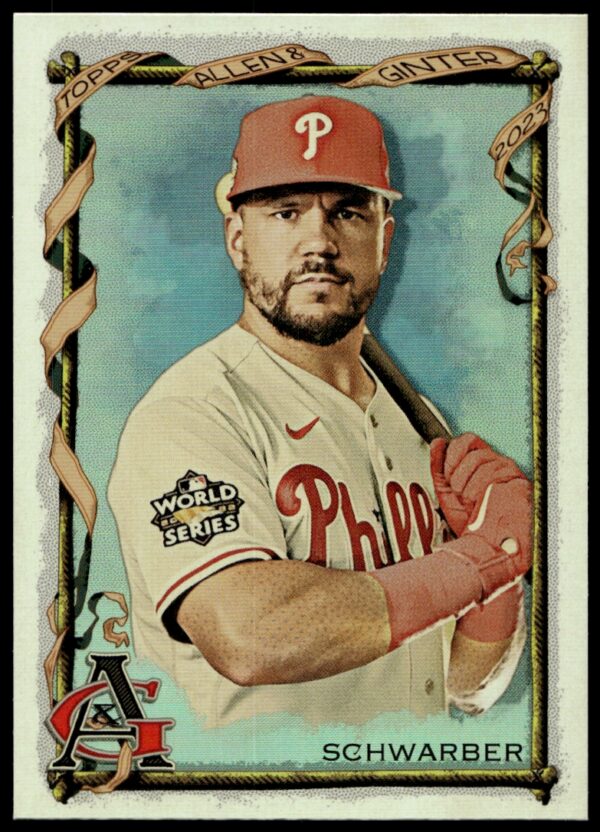 2023 Topps Allen & Ginter Kyle Schwarber Silver Portrait #167 (Front)