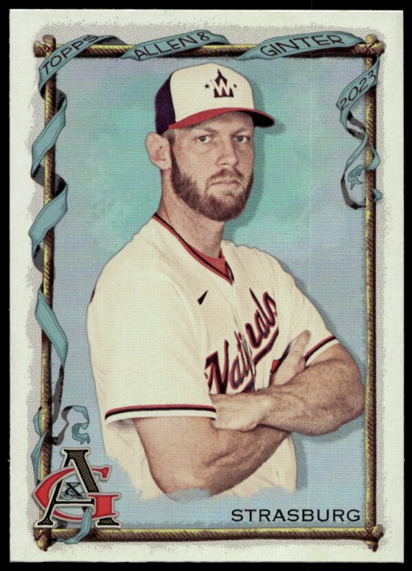 2023 Topps Allen & Ginter Stephen Strasburg Silver Portrait #185 (Front)