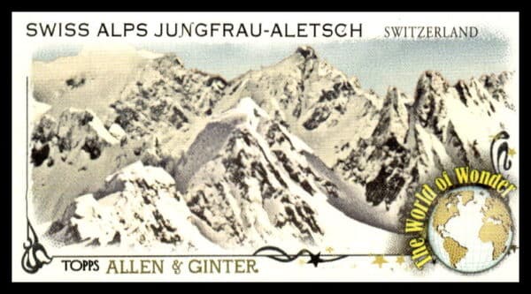 2023 Topps Allen & Ginter Swiss Alps Jungfrau-Aletsch Mini World of Wonder #WOW-18 (Front)