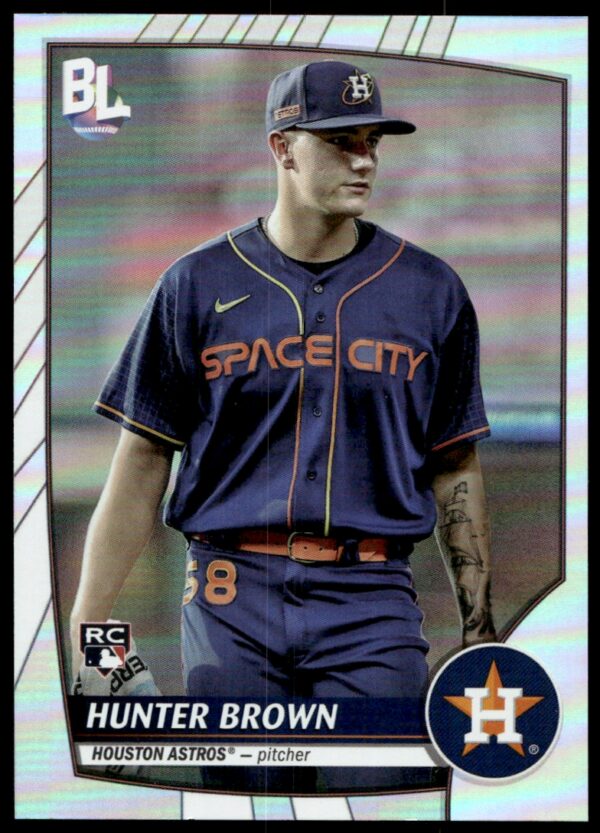 2023 Topps Big League Hunter Brown Rainbow Foil #213 (Front)