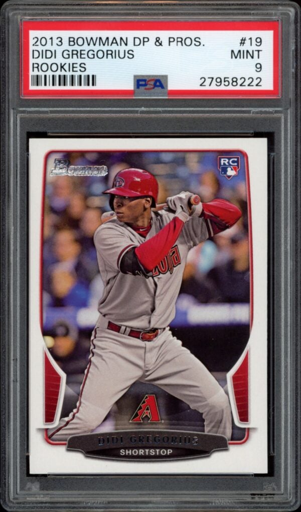 2013 Bowman Didi Gregorius rookie card, PSA 9 Mint, Arizona Diamondbacks, #19.