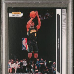 Scoot Henderson 2022 Panini Rookie Card, PSA GEM MT 10, NBA Licensed, Jump Shot Action.