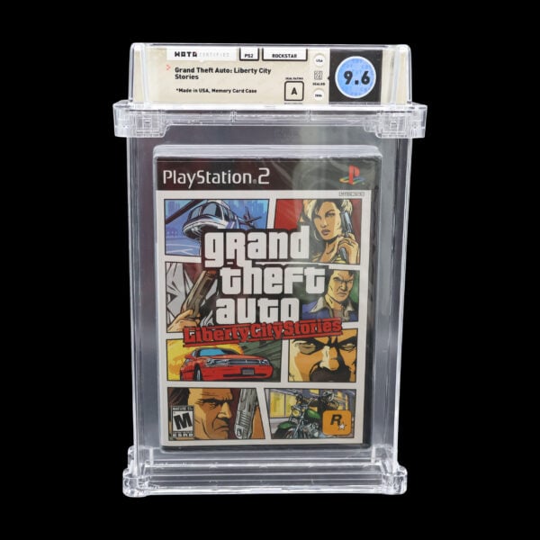 Graded PlayStation 2 Grand Theft Auto: Liberty City Stories in protective case.