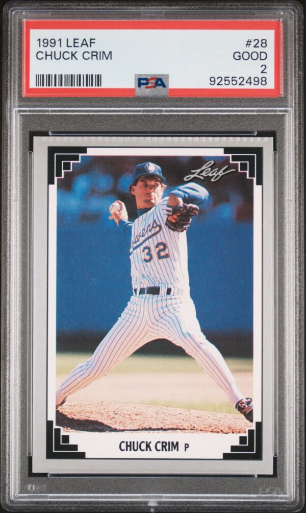 1991 Leaf Chuck Crim #28 (PSA 2) (Front)