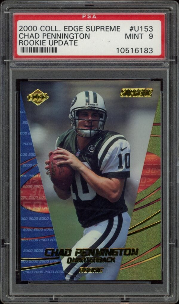 Peyton Manning 2000 Collectors Card, PSA 9, Colts jersey, holographic, high-value collectible.