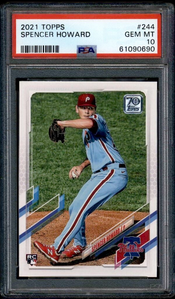 2021 Topps Spencer Howard #244 (PSA 10) (Front)